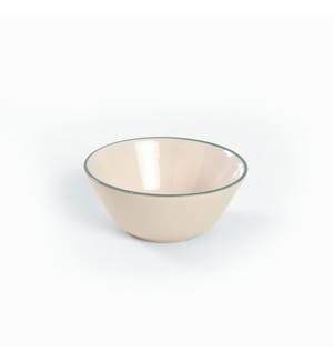 Keramisches Tafelservice (24 Teile) - Grün, Creme