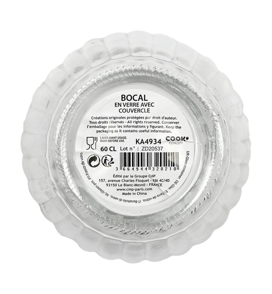 3er-Set Bonbonnieren 60 cl - Transparent