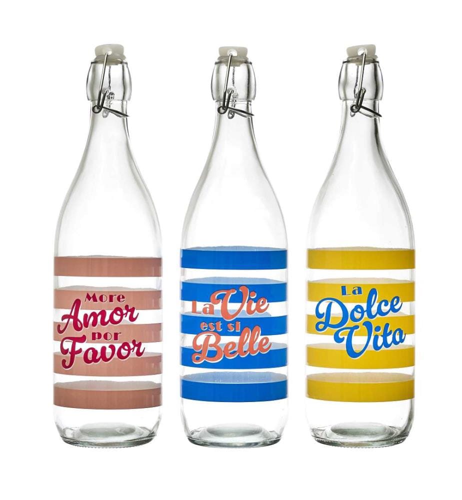 Dolce Vita Glasflasche 1 L - zufällige Farbe