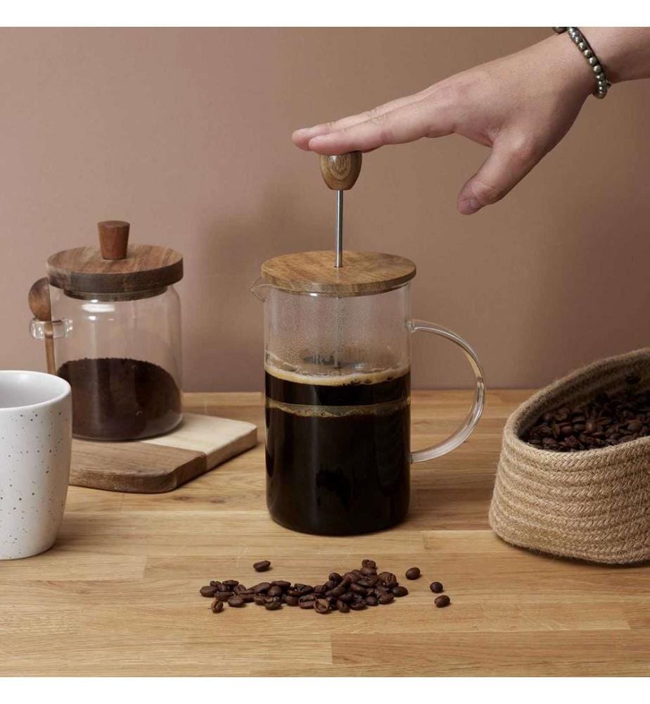 Kaffeemaschine mit Kolben Glas Akazie 85 cl - Transparent