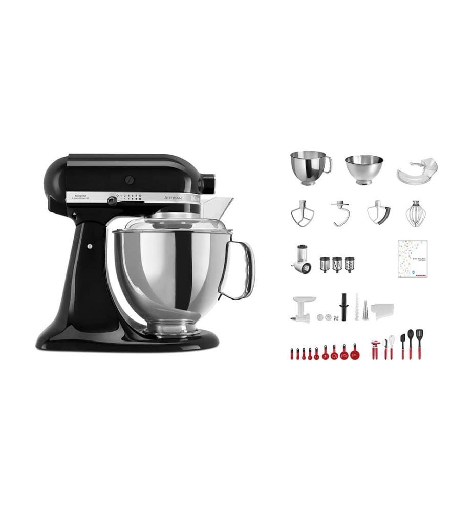Küchenmaschine mit Zubehör Artisan Swiss Anniversary Set KSM200 - Schwarz