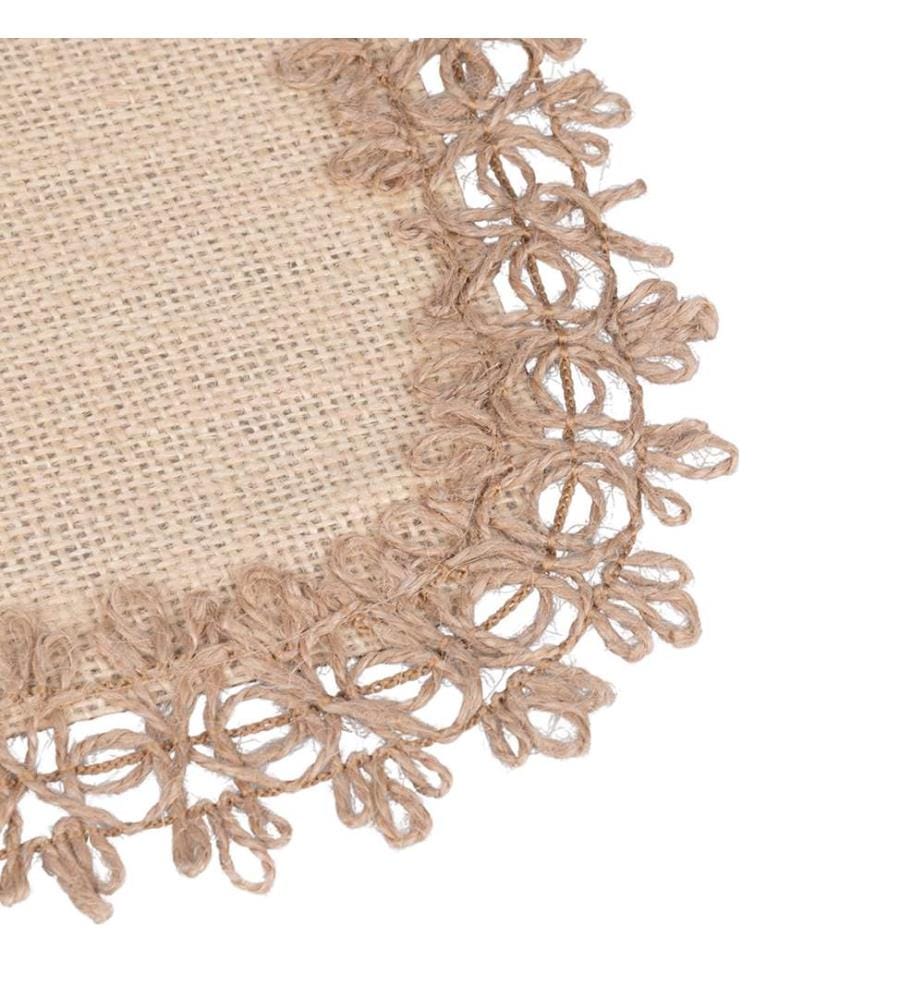 Rechteckiges Tischset aus Jute - Braun / Beige