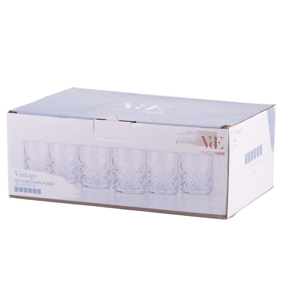 Set aus 6 stapelbaren Gläsern Vintage - 375 ml / B