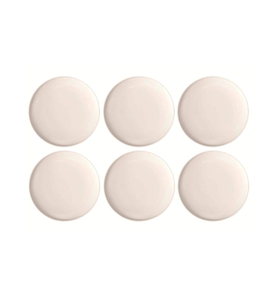 Assiettes pour le petit-déjeuner et à dessert Afina Ø 22 cm, 6 Pièce/s,Blanc