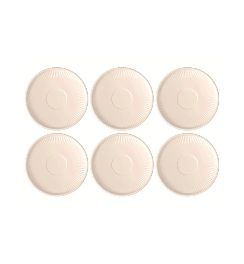  Espressountertasse Afina 0 ml, 6 Stück, Weiss