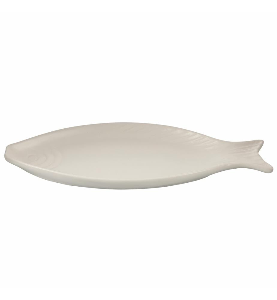 Assiette Kos Fish Oval 31 cm - Blanc