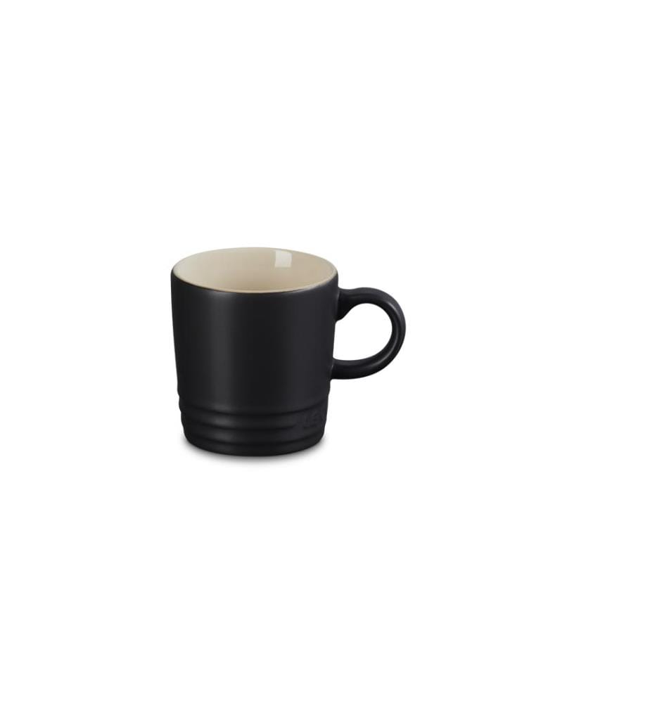 Lot de tasses à café en grès 6,5 cm - Noir mat