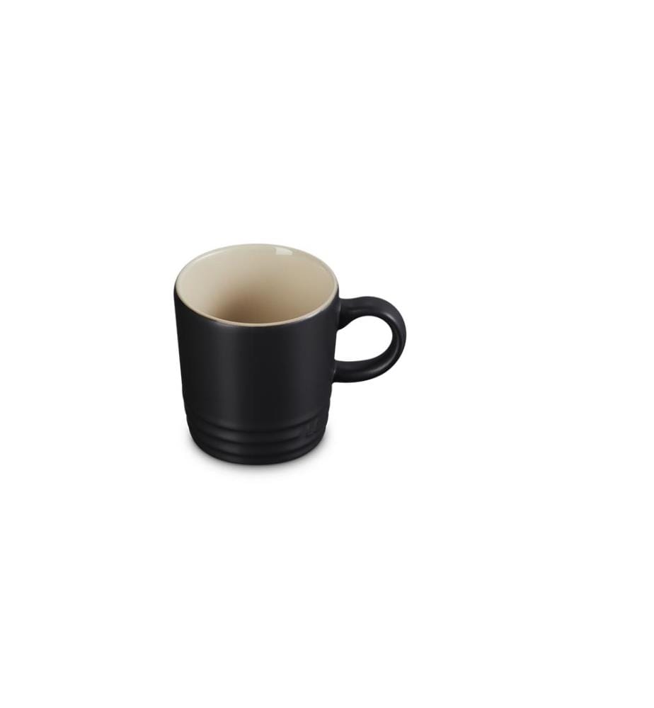 Lot de tasses à café en grès 6,5 cm - Noir mat