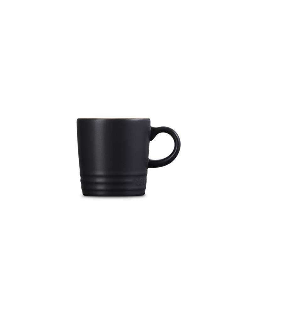 Lot de tasses à café en grès 6,5 cm - Noir mat