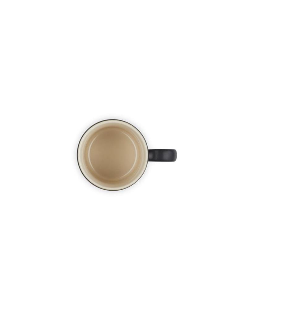 Lot de tasses à café en grès 6,5 cm - Noir mat