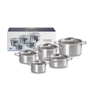 Set inox classique 5 pièces - Argenté