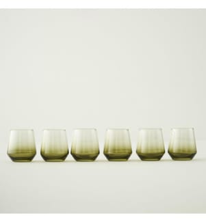 Lot de 6 verres à eau 115 ml - Vert