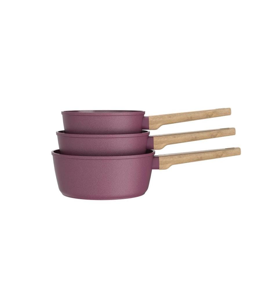 Lot de 3 casseroles - Bordeaux