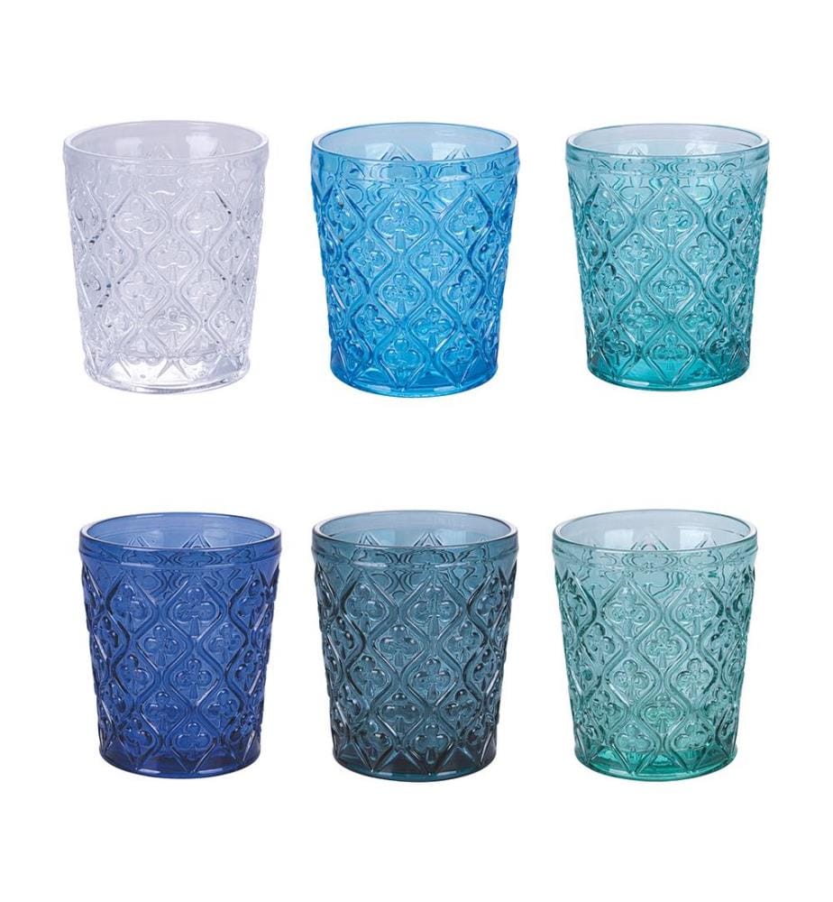 Lot de 6 verres Marrakech Ocean - Bleu