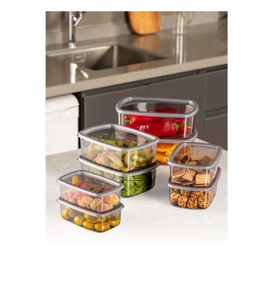 Set di Contenitori (8 Pezzi) - Antracite