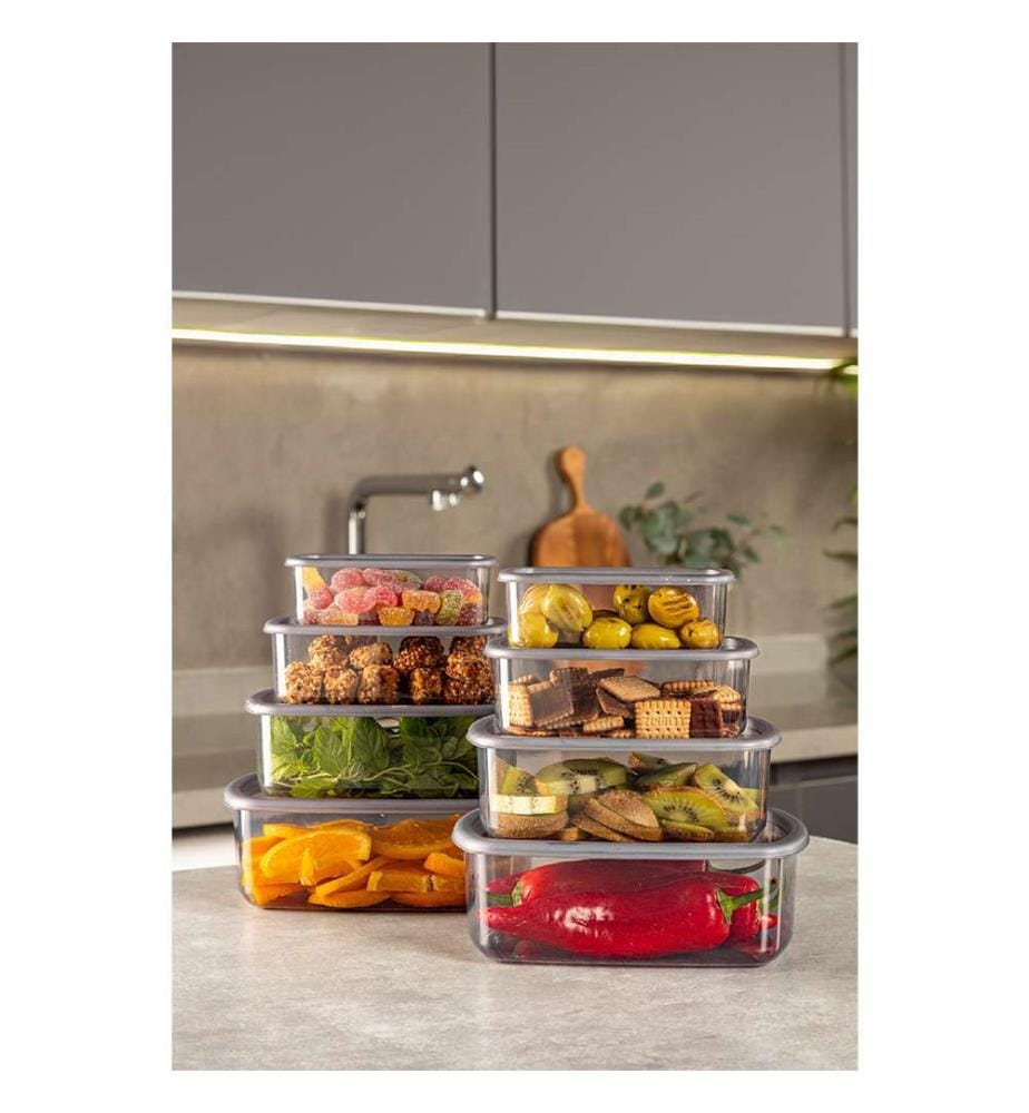 Set di Contenitori (8 Pezzi) - Antracite
