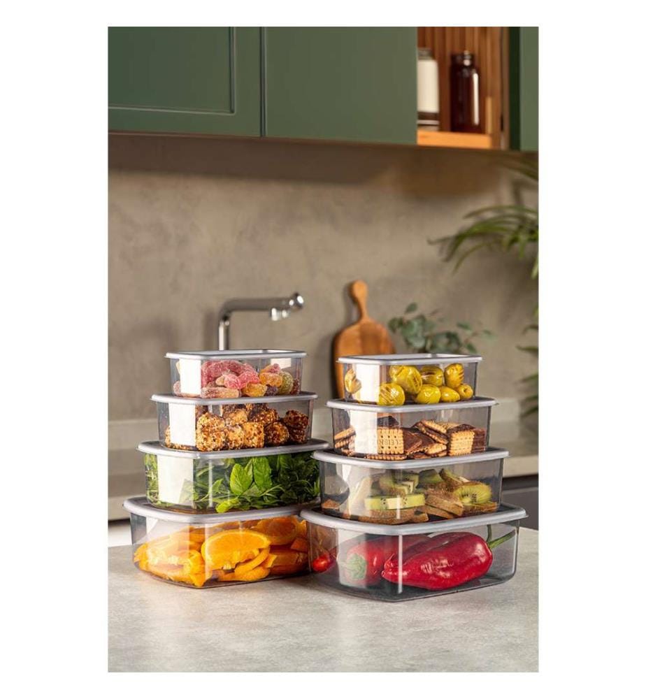 Set di Contenitori (8 Pezzi) - Antracite