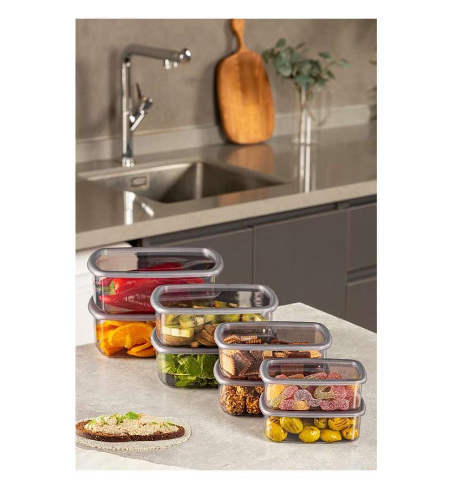 Set di Contenitori (8 Pezzi) - Antracite
