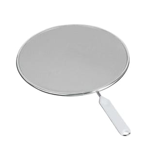 Paraspruzzi in alluminio, impugnatura in plastica, 26 cm
