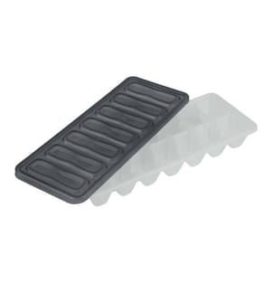 Set di 2 vaschette per cubetti di ghiaccio con coperchio 25,5x10x5,2h cm - colori assortiti