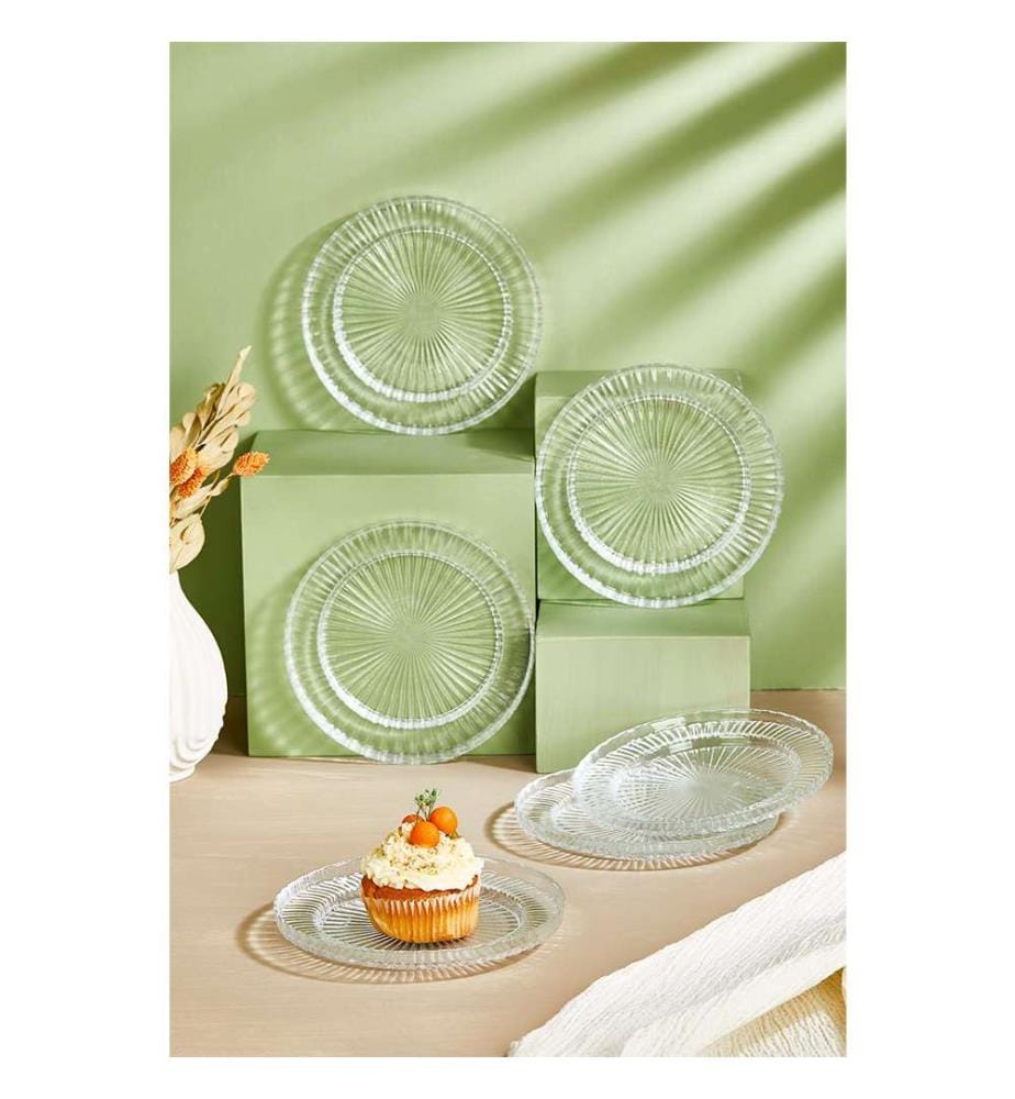 Set of 6 dessert plates - Clear