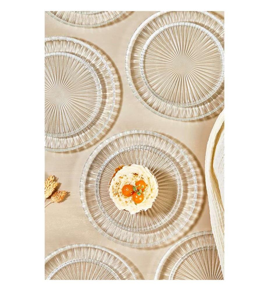 Set of 6 dessert plates - Clear