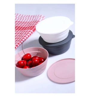 Set di 3 scatole portaoggetti, multicolore, 100% plastica