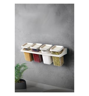 Set di contenitori (4 pezzi) - Colore crema