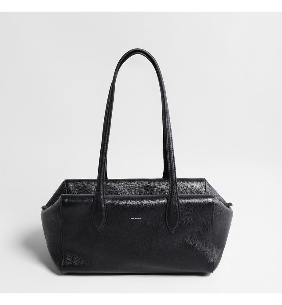 Boston-Tasche aus weichem Leder - Schwarz