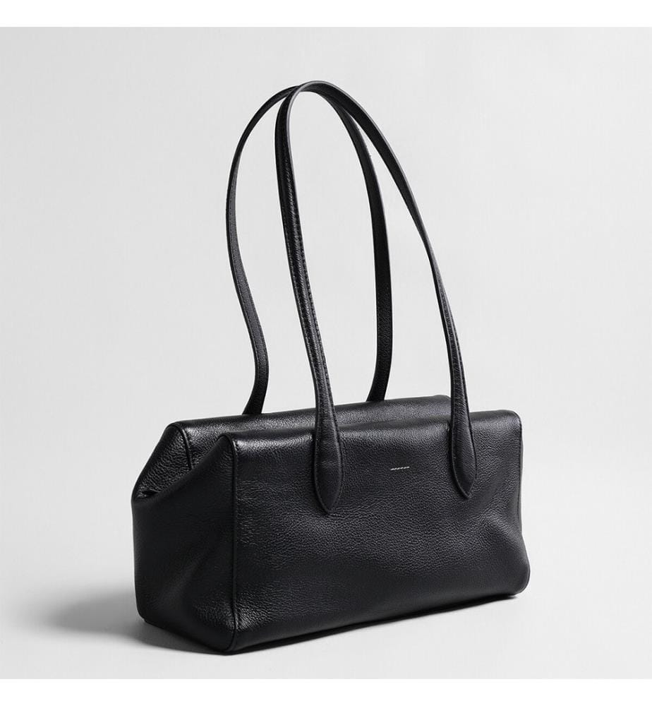 Boston-Tasche aus weichem Leder - Schwarz