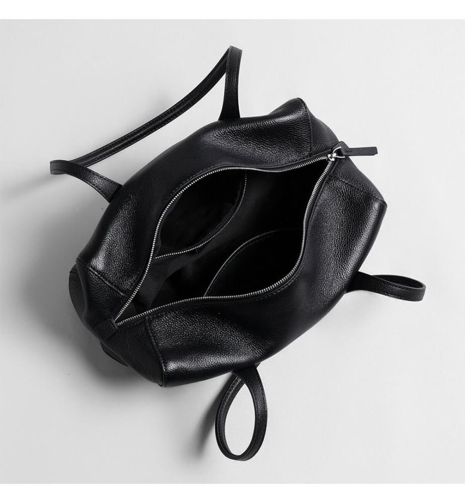 Boston-Tasche aus weichem Leder - Schwarz