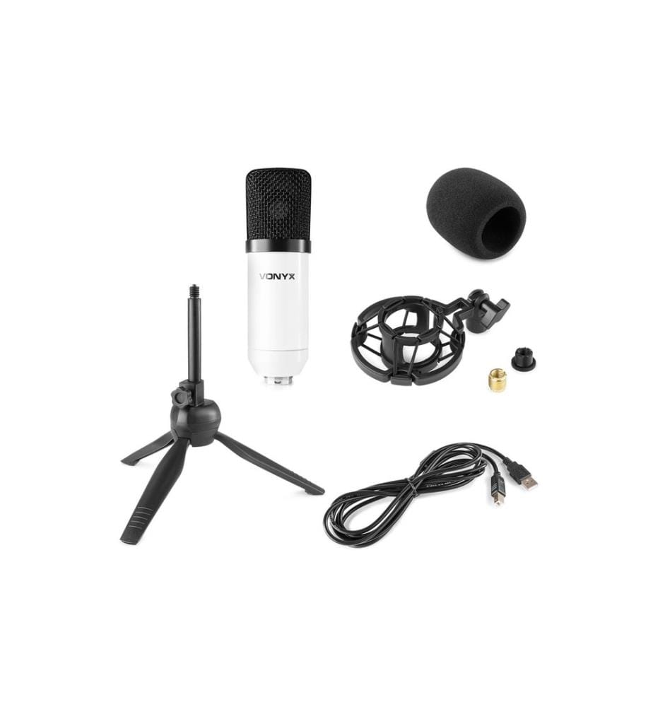VONYX - Microphone à condensateur CM300W Blanc