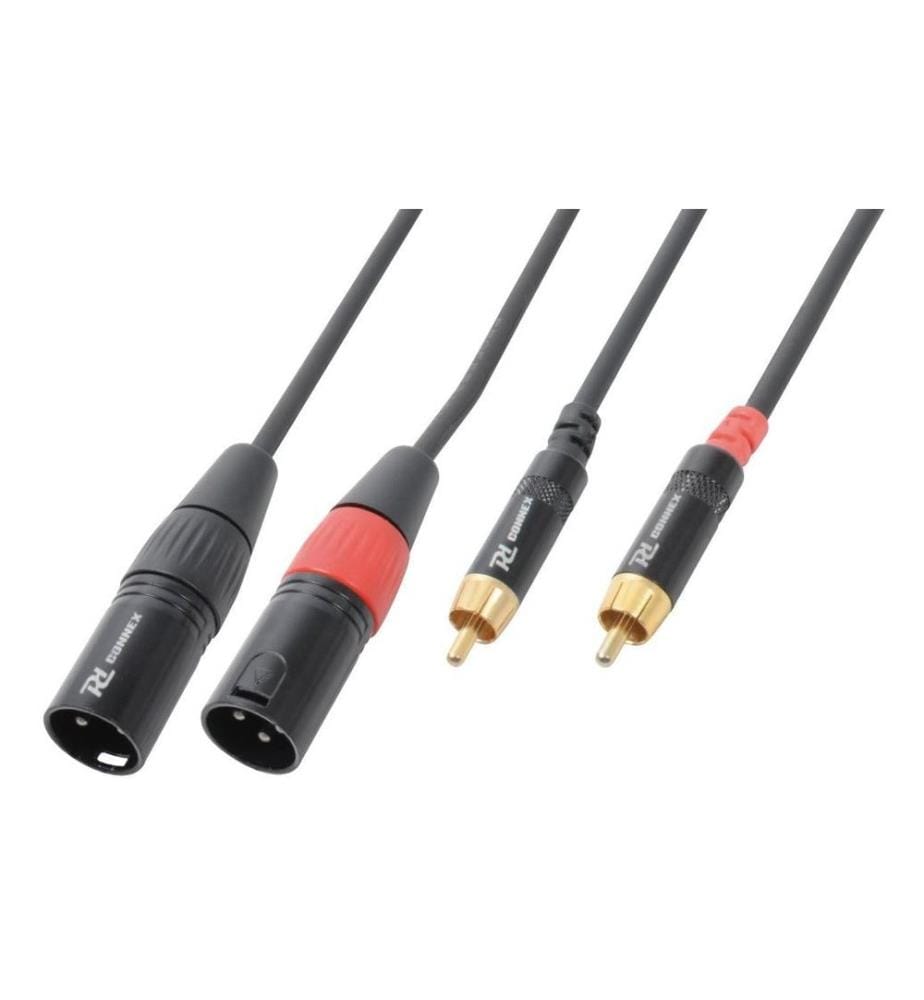 PD Connex - Câble audio CX66-6 XLR 3 pôles, mâle - Cinch 6 m