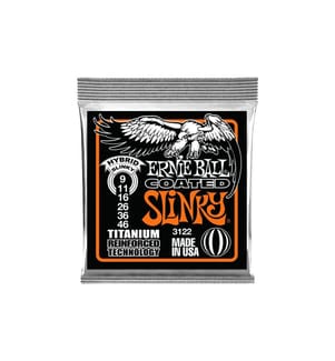 Ernie Ball - Gitarrensaiten 3122 Slinky Coated Titanium – Hybrid 09-46