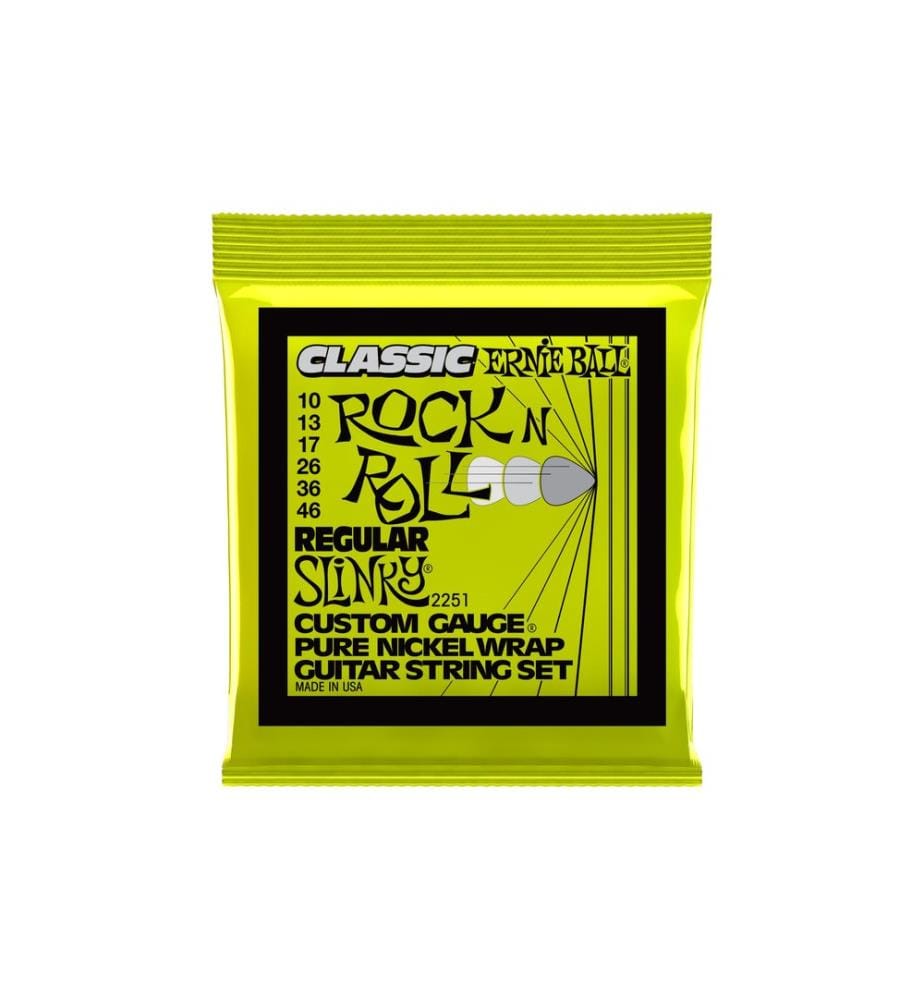 Ernie Ball - Cordes de guitare 2251 Slinky Rock'N'Roll – Regular 10-46