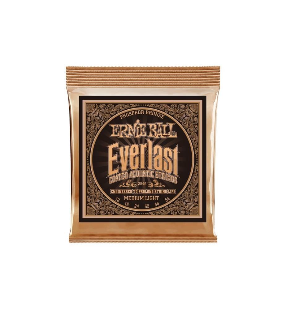 Ernie Ball - Cordes de guitare 2546 Everlast Coated PB – Medium Light 12-54