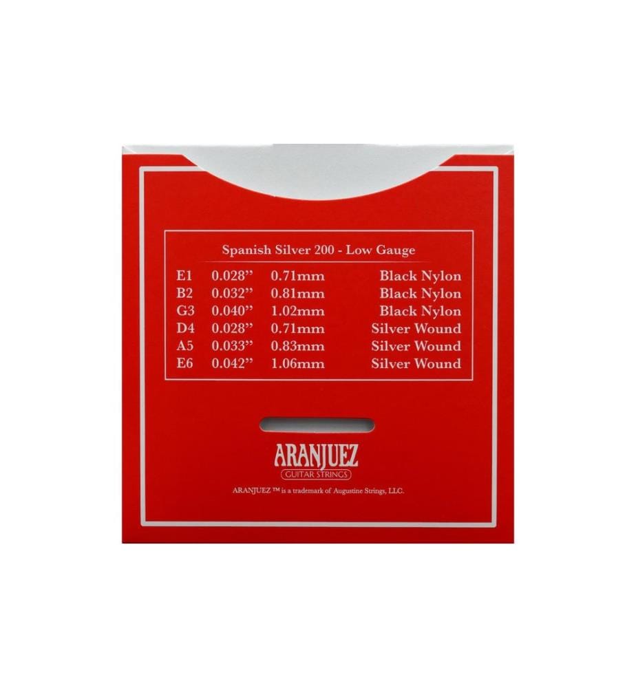 Aranjuez - Cordes de guitare Spanish Silver 200 – Low Gauge