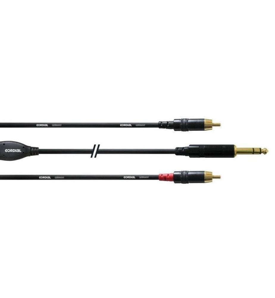 Cordial - Câble audio CFY 1.5 VCC jack 6.3 mm - Cinch 1.5 m