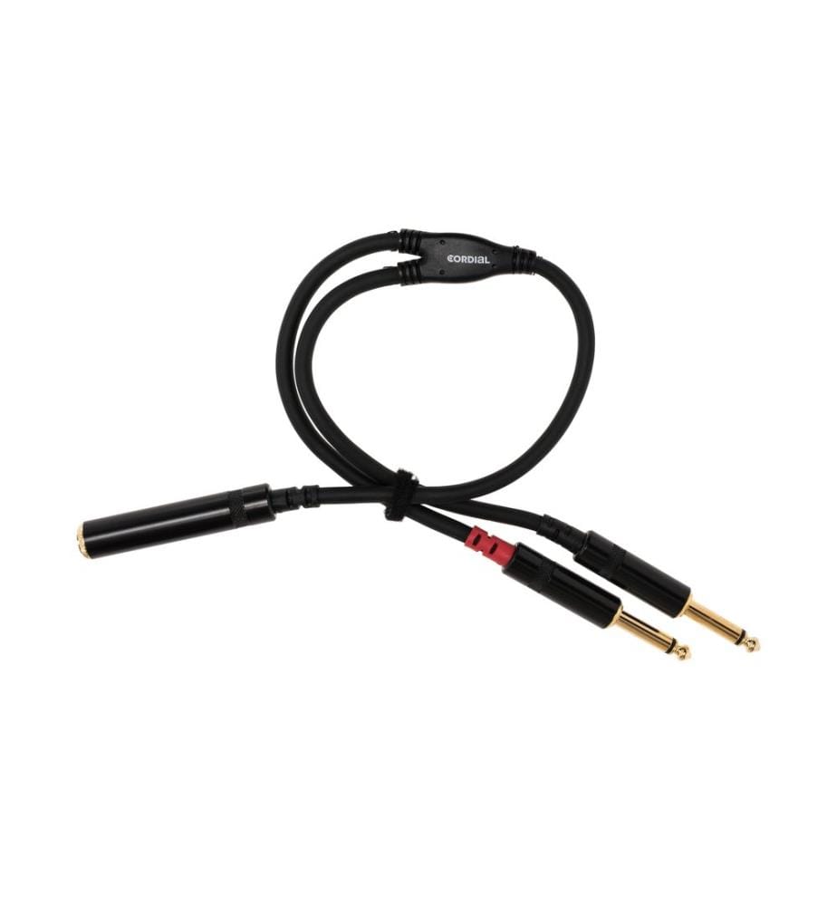 Cordial - Câble audio jack 6.3 mm - jack 6.3 mm 0.3 m