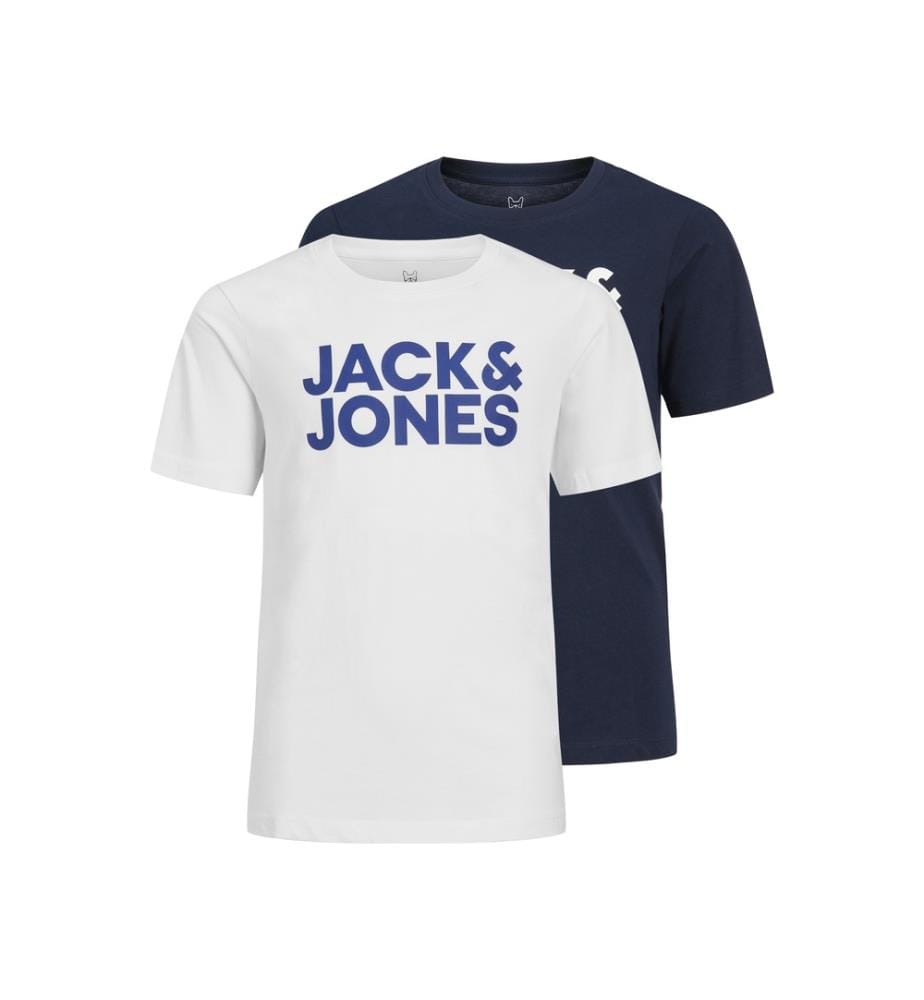 2er-Set T-Shirts - Weiss & Navy Blazer