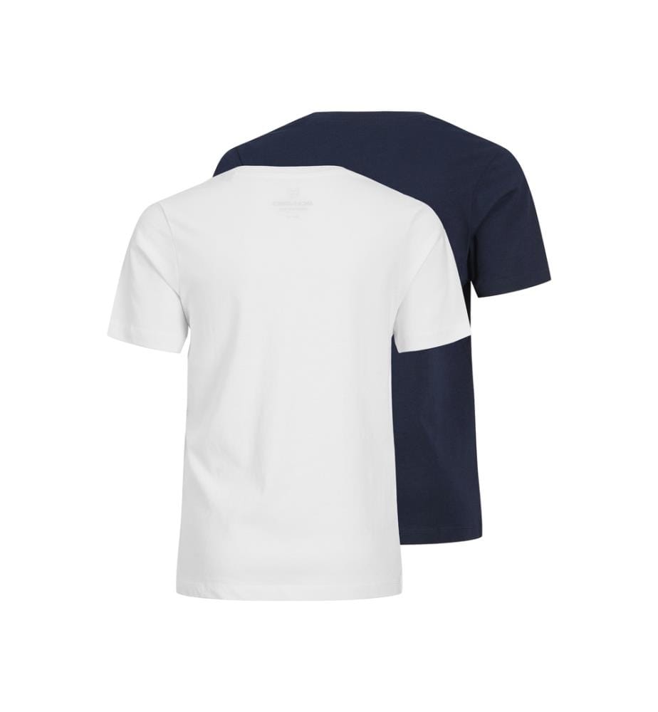 2er-Set T-Shirts - Weiss & Navy Blazer