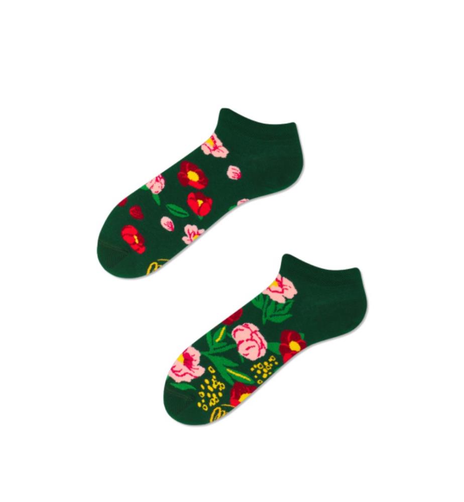 Ankle Socks Flower Power Green Low