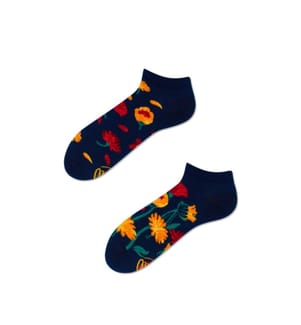 Ankle Socks Flower Power Navy Low