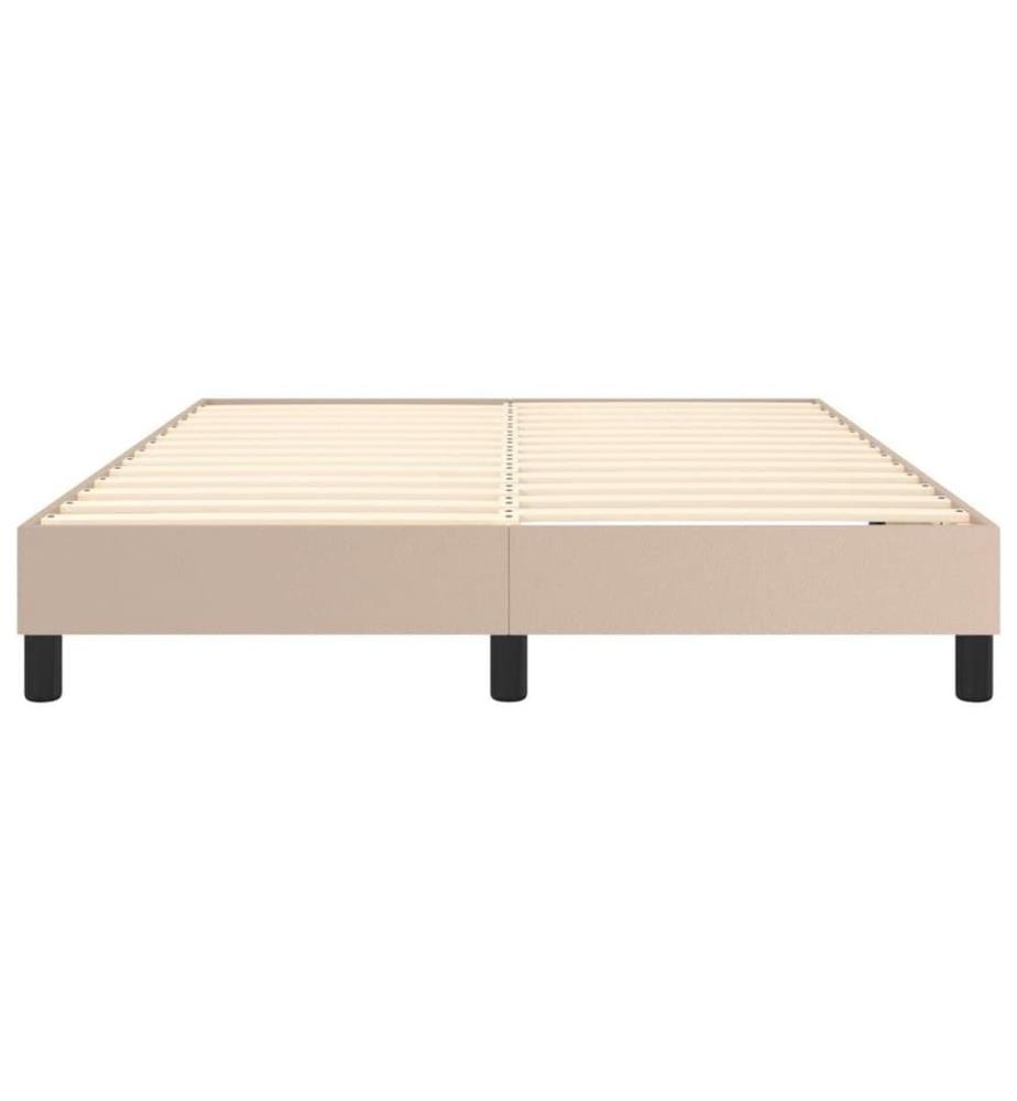 Boxspringbett Cappuccino-Braun 140x200 cm Kunstleder