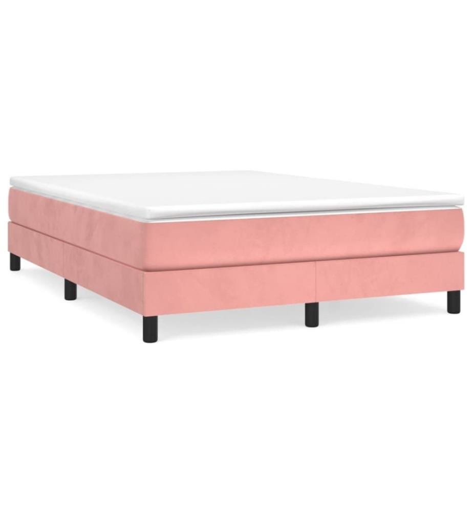 Boxspringbett Rosa 140x200 cm Samt