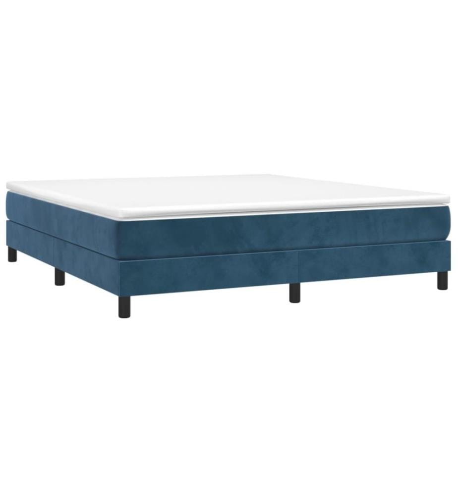 Boxspringbett Dunkelblau 180x200 cm Samt