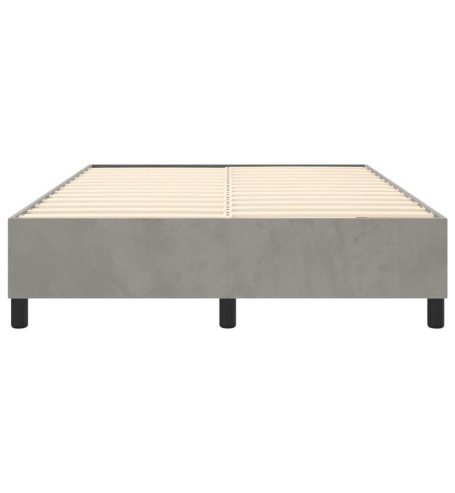 Boxspringbett Hellgrau 140x200 cm Samt