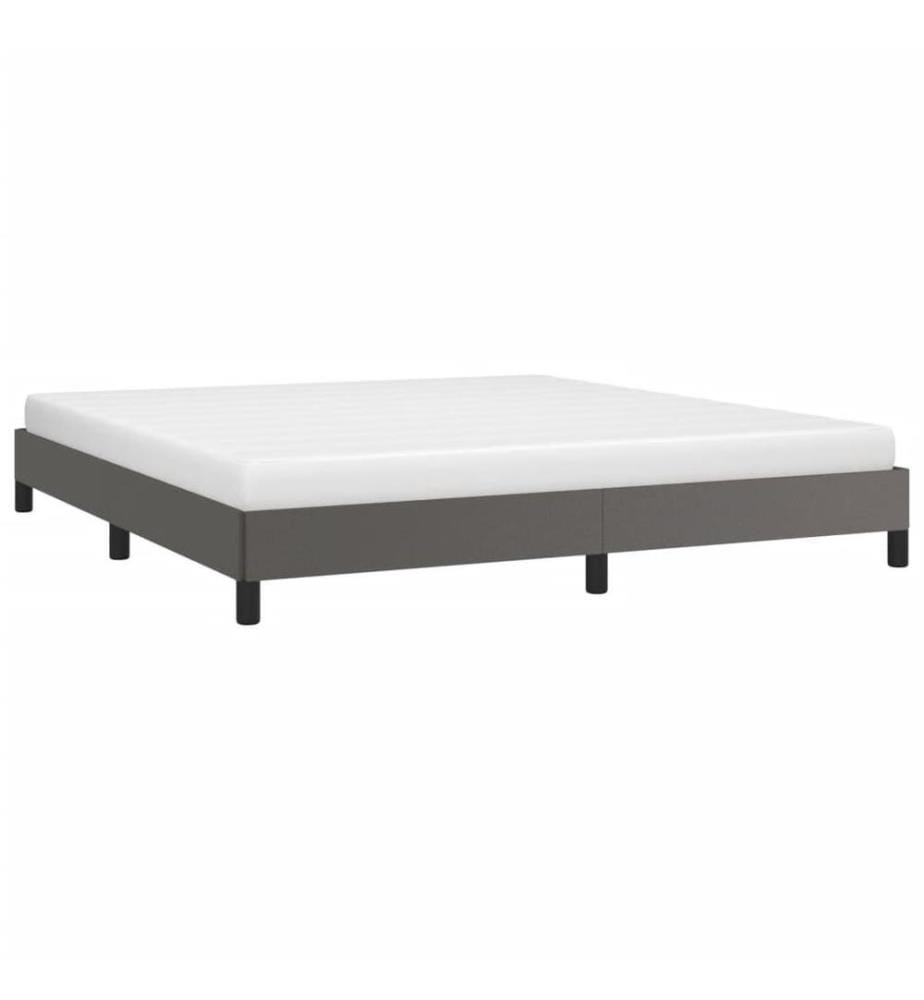 Cadre de lit Gris 160x200 cm Similicuir