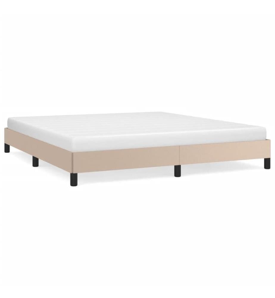 Bettgestell Cappuccino-Braun 160x200 cm Kunstleder