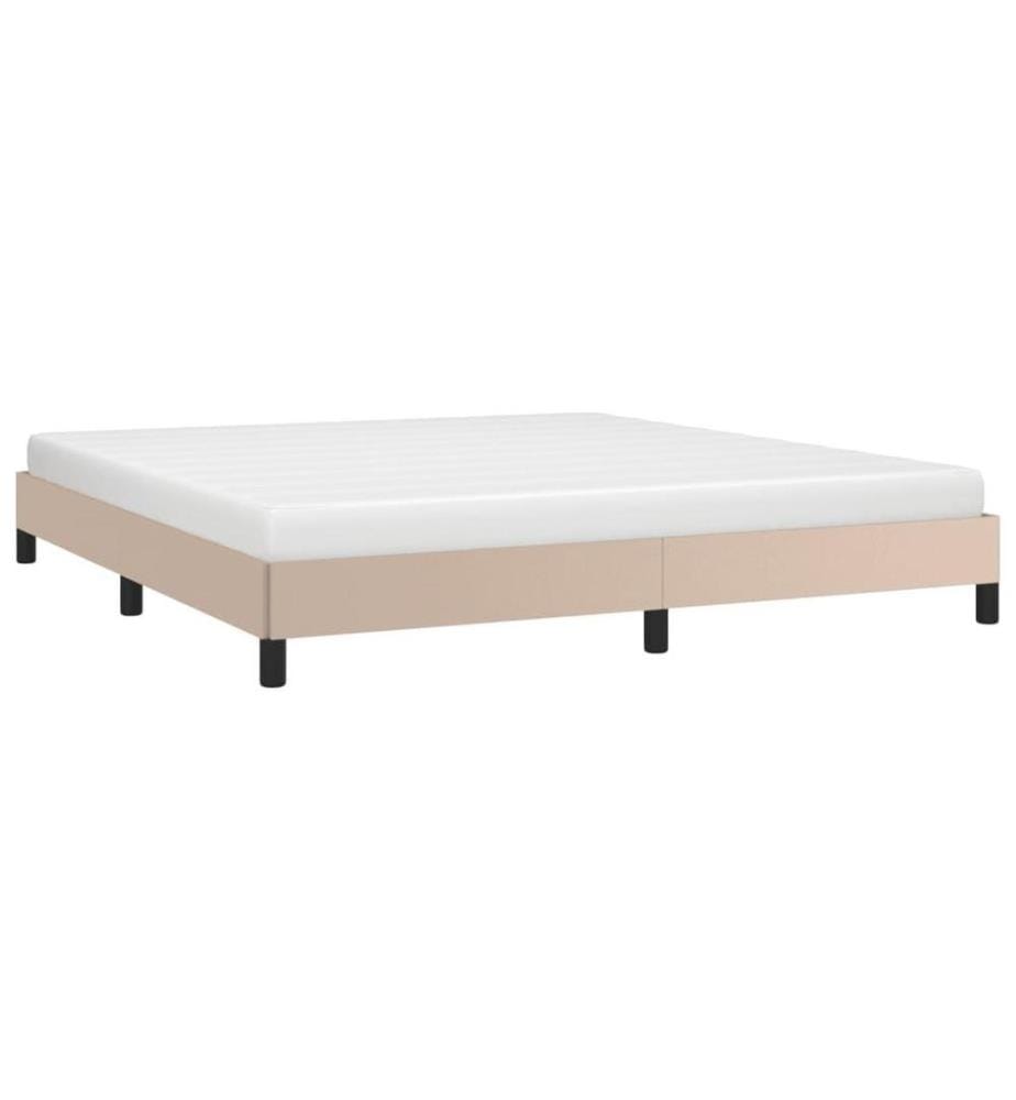 Bettgestell Cappuccino-Braun 160x200 cm Kunstleder